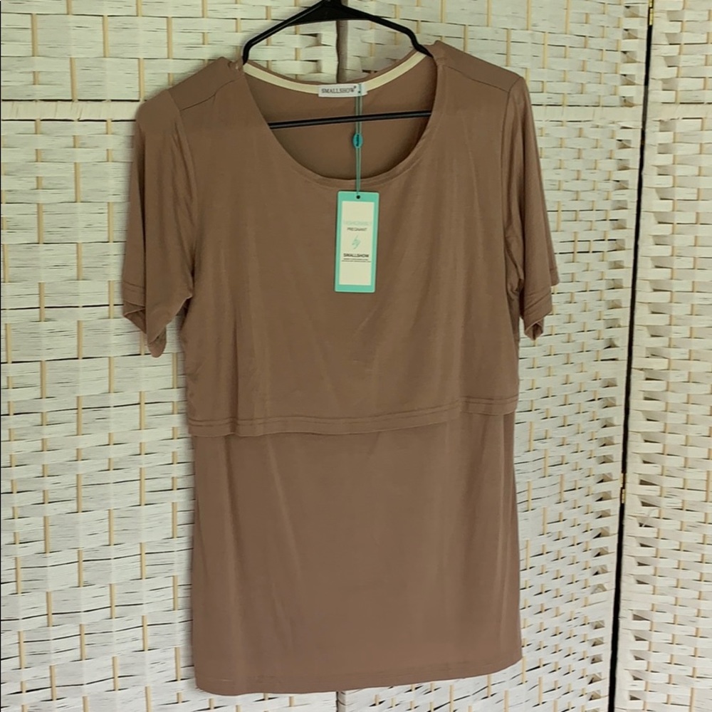 Beige Nursing Top